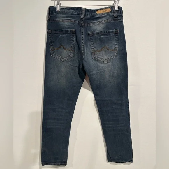 Carbon Men’s 30x30 Dark Wash Slim Straight Freedom Flex Stretch Jeans - Picture 2 of 8